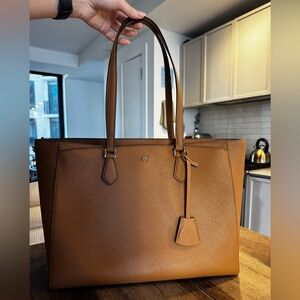 Light Umber Leather Tory Burch Tote